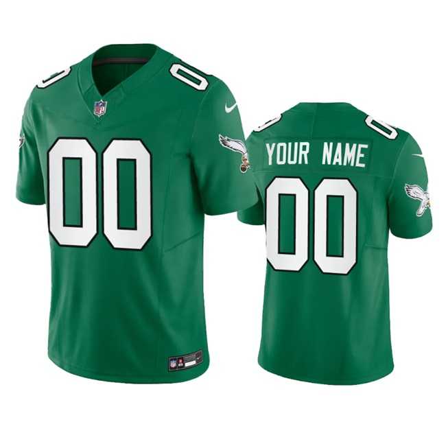 Mens Philadelphia Eagles Active Player Custom Green 2023 F.U.S.E. Vapor Untouchable Stitched Football Jersey